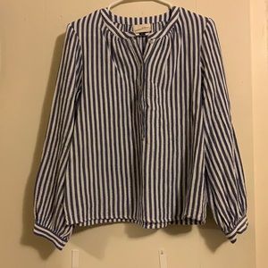 Striped Button Top